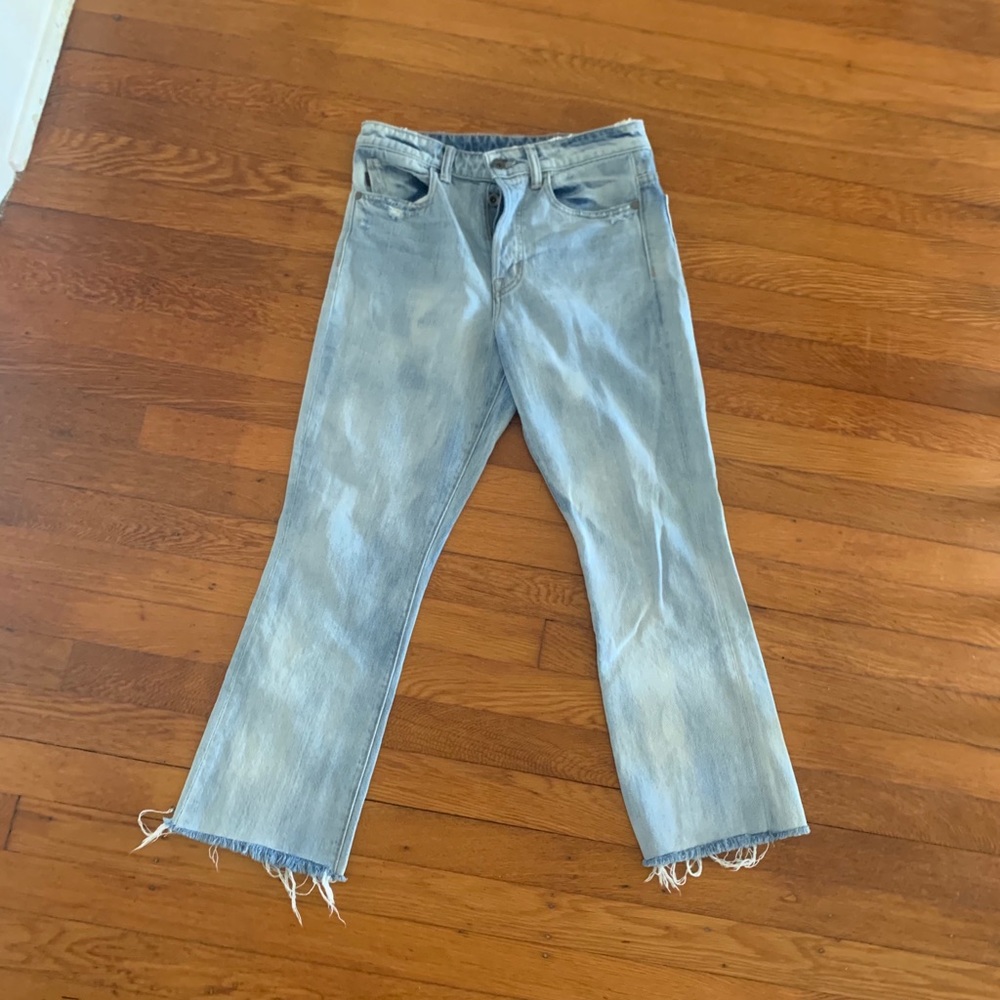 Helmut Lang high rise crop jeans